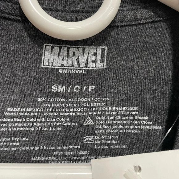 NWT Marvel Logo T-Shirt Marvel Grey Size Small - Picture 2 of 5